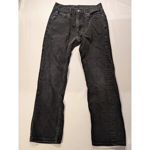 Levis 505 Men's 30/30 Regular Fit Straight Leg Jeans Black Denim Pants Casual